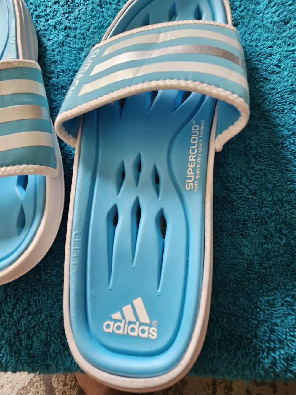 Adidas Climacool/Climachill Men’s Aqua Slide Sandals - Blue/White